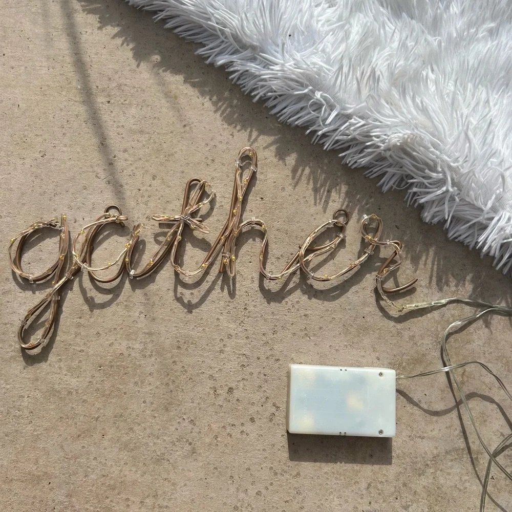 🩶5/$30 Target One Spot Light Up Battery Operated Gather Word Decor